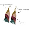 image:imageINKALLOY Beaded Earrings for Women Dangling Lennon Seed Bead Medium Fringe Dangle Boho Earrings Handmade Jewelry for the Modern Bohemian 325Inch LengthJewel Tone