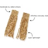 image:imageINKALLOY Beaded Earrings for Women Dangling Marilyn Luxe Seed Bead Fringe Tassel Earrings Hypoallergenic Handmade Jewelry for the Modern Bohemian 225Inch LengthGold