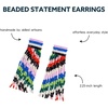 image:imageINKALLOY Beaded Earrings for Women Dangling Marilyn Luxe Seed Bead Fringe Tassel Earrings Hypoallergenic Handmade Jewelry for the Modern Bohemian 225Inch LengthRio