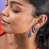 image:imageINKALLOY Beaded Earrings for Women Dangling Marilyn Luxe Seed Bead Fringe Tassel Earrings Hypoallergenic Handmade Jewelry for the Modern Bohemian 225Inch LengthRio