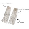 image:imageINKALLOY Beaded Earrings for Women Dangling Marilyn Luxe Seed Bead Fringe Tassel Earrings Hypoallergenic Handmade Jewelry for the Modern Bohemian 225Inch LengthSilver