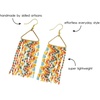 image:imageINKALLOY Beaded Earrings for Women Dangling Whitney Medium Fringe Statement Boho Earrings Hypoallergenic Handmade Jewelry for the Modern Bohemian 325Inch LengthAmalfi