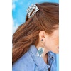 image:imageINKALLOY Beaded Hair Claw Clips Game Day Claw Clips in Team Colors Handmade Hair Clips for College Students Sports Fans Teachers Alumni Football Moms 35Inches Orange amp White CheckeredLight Blue  White Checkered