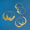 image:imageINKALLOY Bird Earrings for Women Amelia Brass Circle Bird Hoop Earrings Boho Large Statement Hoops Handmade Jewelry for the Modern Bohemian 175InchesHoop