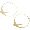 image:imageINKALLOY Bird Earrings for Women Amelia Brass Circle Bird Hoop Earrings Boho Large Statement Hoops Handmade Jewelry for the Modern Bohemian 175InchesHoop