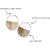 image:imageINKALLOY Boho Pull Through Hoop Earrings for Women Maggie Gold Plated Brass Metal Lightweight Statement Chunky Hoops Handmade Jewelry for the Modern BohemianBrass Weave Hoops