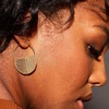 image:imageINKALLOY Boho Pull Through Hoop Earrings for Women Maggie Gold Plated Brass Metal Lightweight Statement Chunky Hoops Handmade Jewelry for the Modern BohemianBrass Weave Hoops