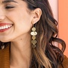 image:imageINKALLOY Dangle Earrings for Women Gretchen Brass Long Oval Circle Metal Statement Earrings Dangling Hypoallergenic Handmade Jewelry for the Modern Bohemian 35InchOval Circle