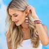 image:imageINKALLOY Game Day Earrings for Women Beaded Fringe Earrings for Football Gameday Outfits Handmade Jewelry for College Students Team Gifts Teachers Football MomsMaroon  Gray