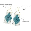 image:imageINKALLOY Game Day Earrings for Women Beaded Fringe Earrings for Football Gameday Outfits Handmade Jewelry for College Students Team Gifts Teachers Football MomsLight Blue  Navy Argyle