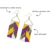 image:imageINKALLOY Game Day Earrings for Women Beaded Fringe Earrings for Football Gameday Outfits Handmade Jewelry for College Students Team Gifts Teachers Football MomsPurple  Yellow
