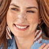 image:imageINKALLOY Game Day Earrings for Women Beaded Fringe Earrings for Football Gameday Outfits Handmade Jewelry for College Students Team Gifts Teachers Football MomsBurnt Orange  White