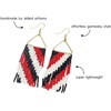 image:imageINKALLOY Game Day Earrings for Women Beaded Fringe Earrings for Football Gameday Outfits Handmade Jewelry for College Students Team Gifts Teachers Football MomsBright Red  Black  and White