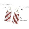 image:imageINKALLOY Game Day Earrings for Women Beaded Fringe Earrings for Football Gameday Outfits Handmade Jewelry for College Students Team Gifts Teachers Football MomsBurnt Orange  White