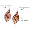 image:imageINKALLOY Game Day Earrings for Women Luxe Beaded Fringe Earrings for Football Gameday Outfits Handmade Jewelry for College Students Team Gifts Teachers Football MomsDark Red  Gold