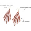 image:imageINKALLOY Game Day Earrings for Women Luxe Beaded Fringe Earrings for Football Gameday Outfits Handmade Jewelry for College Students Team Gifts Teachers Football MomsBurnt Orange  White