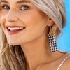 image:imageINKALLOY Game Day Earrings for Women Luxe Beaded Fringe Earrings for Football Gameday Outfits Handmade Jewelry for College Students Team Gifts Teachers Football MomsAlabama Houndstooth
