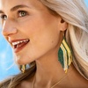 image:imageINKALLOY Game Day Earrings for Women Luxe Beaded Fringe Earrings for Football Gameday Outfits Handmade Jewelry for College Students Team Gifts Teachers Football MomsGreen  Yellow