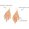 image:imageINKALLOY Game Day Earrings for Women Luxe Beaded Fringe Earrings for Football Gameday Outfits Handmade Jewelry for College Students Team Gifts Teachers Football MomsOrange  White
