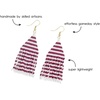 image:imageINKALLOY Game Day Earrings for Women Luxe Beaded Fringe Earrings for Football Gameday Outfits Handmade Jewelry for College Students Team Gifts Teachers Football MomsCrimson Red  White