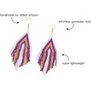 image:imageINKALLOY Game Day Earrings for Women Luxe Beaded Fringe Earrings for Football Gameday Outfits Handmade Jewelry for College Students Team Gifts Teachers Football MomsPurple  Gold