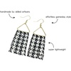image:imageINKALLOY Game Day Earrings for Women Luxe Beaded Fringe Earrings for Football Gameday Outfits Handmade Jewelry for College Students Team Gifts Teachers Football MomsAlabama Houndstooth
