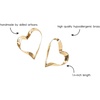 image:imageINKALLOY Heart Earrings for Women Hope Brass Ribbon Heart Statement Earrings Hypoallergenic Handmade Jewelry for the Modern Bohemian 14Inch L Gold