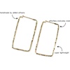 image:imageINKALLOY Large Rectangle Hoop Earrings for Women Athena Thin Brass Metal Elegant Boho Hoops Hypoallergenic Handmade Jewelry for the Modern Bohemian 16Inch L Gold