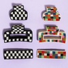 image:imageINKALLOY Small Beaded Hair Clips Gia Boho Cute Claw Clips for Women Mini Claw Clip for Half Up Half Down Hair Styles Handmade Hair Accessories for the Modern Bohemian Multicolor CheckeredMulticolor Checkered