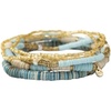 image:imageINK  ALLOY Boho Stackable Bracelets for Women Grace Sequin Stretch Stacking Bracelet with Circle Charm Handmade Jewelry for the Modern BohemianBlue Stack of 3