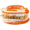 image:imageINK  ALLOY Game Day 11Strand Beaded Bracelet  Handcrafted Stack for Sports Moms Fans amp Students  Lightweight amp Bold  Perfect for GamedayWhite  Orange