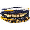 image:imageINK  ALLOY Game Day 11Strand Beaded Bracelet  Handcrafted Stack for Sports Moms Fans amp Students  Lightweight amp Bold  Perfect for GamedayYellow  Navy