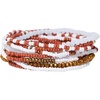 image:imageINK  ALLOY Game Day Bracelets for Women Beaded Bracelet Stacks for Fans Handmade Jewelry for College Students Teachers Team Gifts Set of 10 Burnt Orange  White