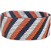 image:imageINK  ALLOY Game Day Striped Cuff Bracelets for Women Beaded Stretch Bracelet for Football Gameday Outfits Handmade Jewelry for College Students Teachers Football Moms 1Inch WNavy  Orange
