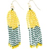 image:imageINK  ALLOY Game Day Tassel Seed Bead Earrings  Handcrafted Statement Earrings ready for Gameday  Lightweight amp BoldGreen  Yellow