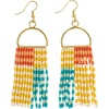 image:imageINKALLOY Beaded Earrings for Women Dangling Allison Seed Bead Fringe Statement Boho Earrings Hypoallergenic Handmade Jewelry for the Modern Bohemian 325InchAmalfi