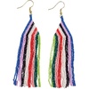 image:imageINKALLOY Beaded Earrings for Women Dangling Brittany Luxe Seed Bead Long Fringe Earrings Hypoallergenic Handmade Jewelry for the Modern Bohemian 4Inch LengthRio