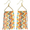 image:imageINKALLOY Beaded Earrings for Women Dangling Whitney Medium Fringe Statement Boho Earrings Hypoallergenic Handmade Jewelry for the Modern Bohemian 325Inch LengthAmalfi