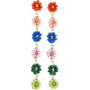 image:imageINKALLOY Beaded Flower Earrings for Women Dangling Amanda Colorful Floral Daisy Trendy Boho Earrings Hypoallergenic Handmade Jewelry for the Modern Bohemian 3Inch LengthRio