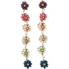 image:imageINKALLOY Beaded Flower Earrings for Women Dangling Amanda Colorful Floral Daisy Trendy Boho Earrings Hypoallergenic Handmade Jewelry for the Modern Bohemian 3Inch LengthMulti Color