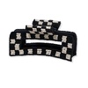 image:imageINKALLOY Beaded Hair Clips Lola Large Statement Boho Cute Claw Clips for Women Secure Hold for Thin amp Thick Hair Handmade Accessories for the Modern Bohemian 35Inches WhiteBlack  White Checkered