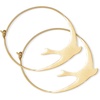 image:imageINKALLOY Bird Earrings for Women Amelia Brass Circle Bird Hoop Earrings Boho Large Statement Hoops Handmade Jewelry for the Modern Bohemian 175InchesHoop