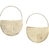 image:imageINKALLOY Boho Pull Through Hoop Earrings for Women Maggie Gold Plated Brass Metal Lightweight Statement Chunky Hoops Handmade Jewelry for the Modern BohemianBrass Weave Hoops