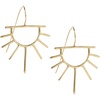 image:imageINKALLOY Boho Sun Earrings for Women Gretchen Brass Metal Half Sun Gold Threader Earrings Handmade Jewelry for the Modern Bohemian 2Inches Gold