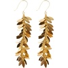 image:imageINKALLOY Gold Dangle Earrings for Women Samantha Brass Metal Leaves Botanical Boho Statement Earrings Dangling Hypoallergenic Handmade Jewelry for Women 375Inches Gold