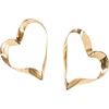 image:imageINKALLOY Heart Earrings for Women Hope Brass Ribbon Heart Statement Earrings Hypoallergenic Handmade Jewelry for the Modern Bohemian 14Inch L Gold