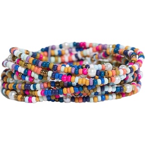image:imageINK  ALLOY 10Strand Stacking Beaded Bracelets for Women  Mixed Patterns Bracelet Stack  Adjustable Stretch Fit  Handmade Boho Bracelets for Women  Perfect for Any OccasionRainbow Confetti with Pearls