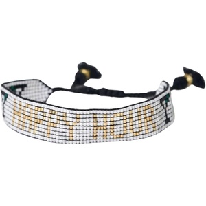 image:imageINK  ALLOY Beaded Boho Bracelets Gabby Word Bracelet Sliding Knot Wristband Friendship Bracelets Handmade Jewelry for the Modern Bohemian 525825 Adjustable Band 5 WHappy Hour