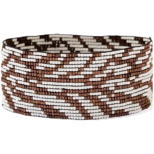 image:imageINK  ALLOY Beaded Cuff Bracelets for Women Brooklyn Luxe Seed Bead Stretch Boho Bracelet Handmade Jewelry for the Modern Bohemian 15Inch WidthBronze