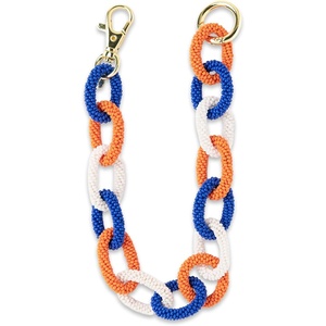 image:imageINK  ALLOY Game Day Bag Chain  Handcrafted Stylish Beaded Accessory for Purse Strap or Phone  Perfect for GamedayBlue  Orange